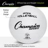 Champion Sports® Rubber Volleyballs – Official Size, Durable for Indoor & Outdoor Use, Premium Equipment for Beginners and Competitive Play, White & Assorted & Colors Available(White (Single Ball))
