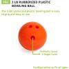 Champion Sports Rubberized Plastic Bowling Ball – 3 LB Orange