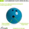 Champion Sports Rubberized Plastic Bowling Ball – 4 LB Blue