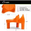 Champion Sports Sidewinder Football Kicking Tee – 2” Double Rubber Construction – High Visibility Orange, Extra Elevation