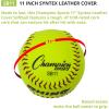 Champion Sports® Softballs – Leather & Synthetic Softballs for Practice or Game Play, Multiple Sizes, Cores & Styles, NFHS Approved & Training Sets Available(Synthetic Leather Cork Core (Pack of 12))