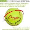 Champion Sports® Softballs – Leather & Synthetic Softballs for Practice or Game Play, Multiple Sizes, Cores & Styles, NFHS Approved & Training Sets Available(Syntex Leather Poly Core (Pack of 12))