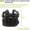 Champion Sports Umpire Chest Protector: 3 Millimeter Molded Plate Armor Style Softball & Baseball Chest Protector – 16″ – Black