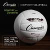 Champion Sports VB Official Composite Synthetic Leather Game Volleyball – Multiple Colors(Gray/Blue/White)