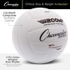 Champion Sports VB Official Composite Synthetic Leather Game Volleyball – Multiple Colors(White/White)