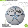 Champion Sports Viper Soccer Ball – Sizes 3, 4, 5 – Soft Touch TPU Cover, Durable Butyl Bladder, Youth & Adult Training Ball for Indoor & Outdoor Play, Multi-Color Design(Size 5)