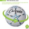 Champion Sports Viper Soccer Ball – Sizes 3, 4, 5 – Soft Touch TPU Cover, Durable Butyl Bladder, Youth & Adult Training Ball for Indoor & Outdoor Play, Multi-Color Design(Size 5)