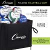 Champion Sports Volleyball Cart & Equipment Storage, Durable Aluminum Frame for High Volume Practices & Training Sessions, 24 to 40 Ball Storage Sizes(Collapsible Cart (30 Ball Capacity))