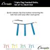 Champion Sports unisex-adult Quick Release Triple Flag Football Set(Blue Flags)