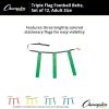 Champion Sports unisex-adult Quick Release Triple Flag Football Set(Green Flags)