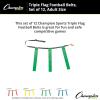 Champion Sports unisex-adult Quick Release Triple Flag Football Set(Green Flags)