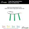 Champion Sports unisex-adult Quick Release Triple Flag Football Set(Green Flags)