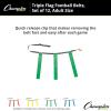 Champion Sports unisex-adult Quick Release Triple Flag Football Set(Green Flags)