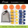 Champion Sports unisex-adult Quick Release Triple Flag Football Set(Multiple Colors)