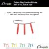 Champion Sports unisex-adult Quick Release Triple Flag Football Set(Red Flags)