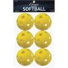 Champion Sports 12″ Hollow Plastic Softball Set – Practice Softballs – Regulation Size Balls – Fun for All Ages – Lightweight/Durable – Multiple Pack Sizes and Colors(Pack of 6 Hollow Plastic Softballs (Yellow))