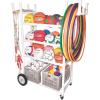 Champion Sports Ball Storage Cart, White, 62 InchL X 18.5 Inch W X 67 InchH(53″L x 19″W x 59″H)