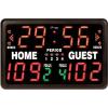 Champion Sports Electronic Scoreboard, Multi-Sport Tabletop Indoor, 24″ L x 16″ H x 10″ D, Black, (Model: T90)