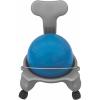 Champion Sports Exercise Ball Chair with Included Hand Air Pump: FitPro Balance Ball Chair with Wheels and Back Support – Multiple Styles(Youth Chair (Gray & Blue))