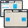 Champion Sports Large & XL Dry Erase Board For Coaching – Whiteboards for Strategizing, Techniques, Plays – 2-Sided Boards with Front Side Full Field – Backside Half Field and Lineup(Basketball)