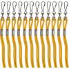 Champion Sports Nylon Lanyards with J-Hook Clip, Gold – 12 Pack (Poly Bag)