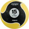 Champion Sports Rhino Elite Medicine Ball – Textured Surface, Superior Grip, Hollow Synthetic Rubber for Consistent Bounce & Durability, Multiple Weights & Colors – Optional Rebounder Sold Separately(15 Pounds – Yellow)