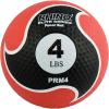 Champion Sports Rhino Elite Medicine Ball – Textured Surface, Superior Grip, Hollow Synthetic Rubber for Consistent Bounce & Durability, Multiple Weights & Colors – Optional Rebounder Sold Separately(4 Pounds – Red)