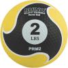 Champion Sports Rhino Elite Medicine Ball – Textured Surface, Superior Grip, Hollow Synthetic Rubber for Consistent Bounce & Durability, Multiple Weights & Colors – Optional Rebounder Sold Separately(2 Pounds – Yellow)