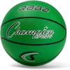 Champion Sports® Rubber Basketballs – Heavy Duty Pro-Style, Indoor/Outdoor Use, Premium Basketball Equipment for Physical Education, Various Sizes & Colors (Size 3, 5, 6, 7)(Green)