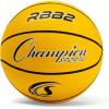 Champion Sports® Rubber Basketballs – Heavy Duty Pro-Style, Indoor/Outdoor Use, Premium Basketball Equipment for Physical Education, Various Sizes & Colors (Size 3, 5, 6, 7)(Yellow)