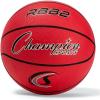 Champion Sports® Rubber Basketballs – Heavy Duty Pro-Style, Indoor/Outdoor Use, Premium Basketball Equipment for Physical Education, Various Sizes & Colors (Size 3, 5, 6, 7)(Red)