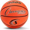 Champion Sports® Rubber Basketballs – Heavy Duty Pro-Style, Indoor/Outdoor Use, Premium Basketball Equipment for Physical Education, Various Sizes & Colors (Size 3, 5, 6, 7)(Orange)