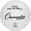 Champion Sports® Rubber Volleyballs – Official Size, Durable for Indoor & Outdoor Use, Premium Equipment for Beginners and Competitive Play, White & Assorted & Colors Available(White (Single Ball))