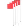 Champion Sports Soccer Corner Flags with Spring Loaded Base and Steel Ground Pegs, Set of 4