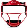 Champion Sports Steel Softball Face Mask – Durable Fielder’s Mask for Youth & Adults, Protective Headgear for Indoor & Outdoor Play, Multiple Colors Available(Red)