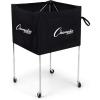 Champion Sports Volleyball Cart & Equipment Storage, Durable Aluminum Frame for High Volume Practices & Training Sessions, 24 to 40 Ball Storage Sizes(Collapsible Cart (30 Ball Capacity))