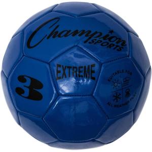 Champion Sports Extreme Series Soccer Ball – Sizes 3, 4, 5, Soft Touch, All Weather, High Air Retention, Youth & Adult League Balls for Training, Games, Outdoor & Indoor Play, Multiple Colors(Blue)