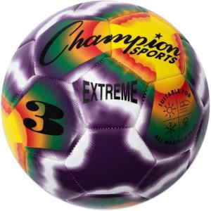 Champion Sports Extreme Tie-Dye Soccer Ball – Durable All-Weather Soccer Ball for Kids, Youth & Adults – Sizes 3, 4, 5(Multi Tie Dye)