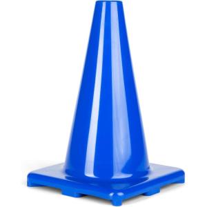 Champion Sports High Visibility Vinyl Cones – Durable Field Markers for Drills, Sports, Schools, Indoor Gyms & Outdoor Training(Blue)