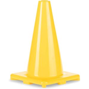 Champion Sports High Visibility Vinyl Cones – Durable Field Markers for Drills, Sports, Schools, Indoor Gyms & Outdoor Training(Yellow)