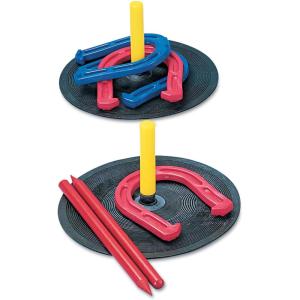 Champion Sports Indoor/Outdoor Horseshoe Set Red