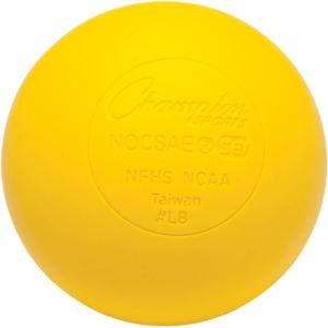 Champion Sports Lacrosse Balls & Rhino Skin Foam Balls – Official Size Balls for Games, Practice & Training, NCAA, NFHS & SEI Certified, Multiple Colors, Packs & Styles Available(Yellow)