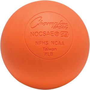 Champion Sports Lacrosse Balls & Rhino Skin Foam Balls – Official Size Balls for Games, Practice & Training, NCAA, NFHS & SEI Certified, Multiple Colors, Packs & Styles Available(Orange)