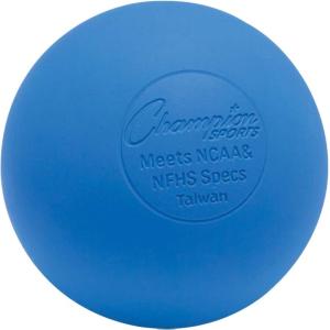 Champion Sports Lacrosse Balls & Rhino Skin Foam Balls – Official Size Balls for Games, Practice & Training, NCAA, NFHS & SEI Certified, Multiple Colors, Packs & Styles Available(Blue)