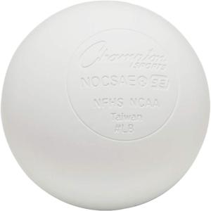 Champion Sports Lacrosse Balls & Rhino Skin Foam Balls – Official Size Balls for Games, Practice & Training, NCAA, NFHS & SEI Certified, Multiple Colors, Packs & Styles Available(White)