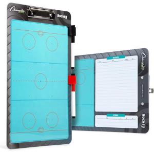 Champion Sports Large & XL Dry Erase Board For Coaching – Whiteboards for Strategizing, Techniques, Plays – 2-Sided Boards with Front Side Full Field – Backside Half Field and Lineup(Hockey)