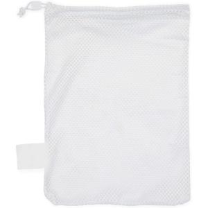 Champion Sports Mesh Equipment Bag – Heavy-Duty Nylon Drawstring Bag with Lock & ID Tag, Breathable Storage Sack for Balls, Swim Gear, Laundry & Toys, Multiple Sizes & Colors(White)