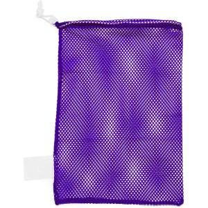 Champion Sports Mesh Equipment Bag – Heavy-Duty Nylon Drawstring Bag with Lock & ID Tag, Breathable Storage Sack for Balls, Swim Gear, Laundry & Toys, Multiple Sizes & Colors(Purple)