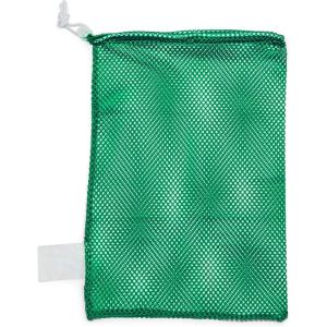 Champion Sports Mesh Equipment Bag – Heavy-Duty Nylon Drawstring Bag with Lock & ID Tag, Breathable Storage Sack for Balls, Swim Gear, Laundry & Toys, Multiple Sizes & Colors(Green)