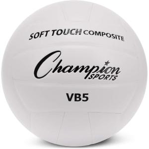 Champion Sports Official Synthetic Leather Volleyball(White)